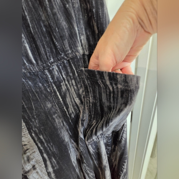 Crushed Velvet Dakota Jumpsuit by Natural Life - NWT - Charcoal Color - Picture 3 of 11